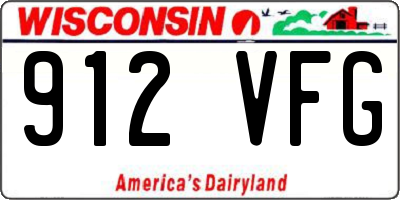 WI license plate 912VFG