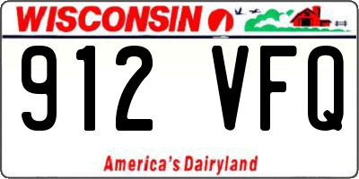 WI license plate 912VFQ