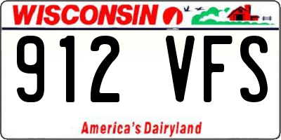 WI license plate 912VFS