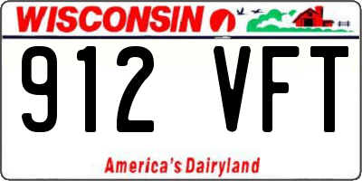 WI license plate 912VFT