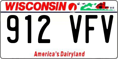 WI license plate 912VFV