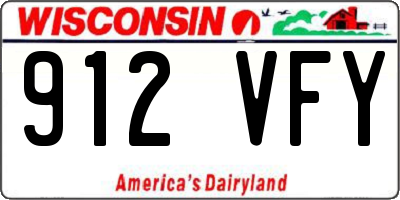 WI license plate 912VFY