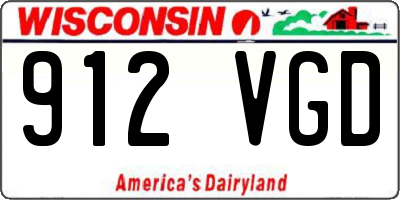 WI license plate 912VGD
