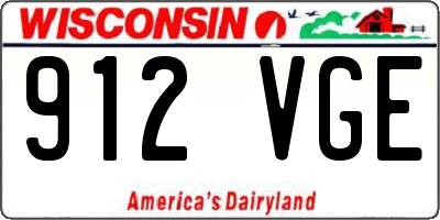 WI license plate 912VGE