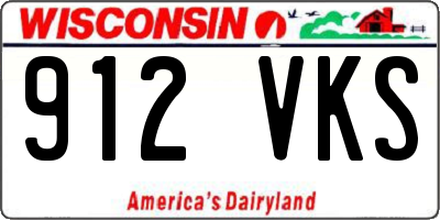 WI license plate 912VKS
