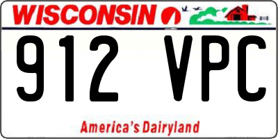 WI license plate 912VPC