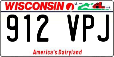 WI license plate 912VPJ
