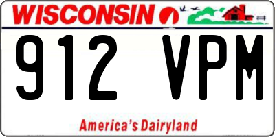 WI license plate 912VPM