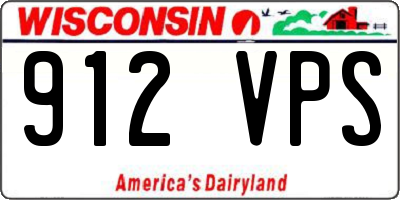 WI license plate 912VPS