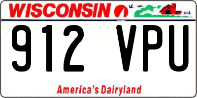 WI license plate 912VPU