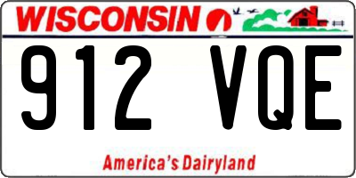 WI license plate 912VQE