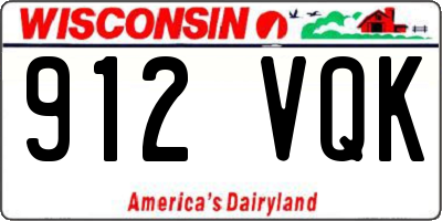 WI license plate 912VQK