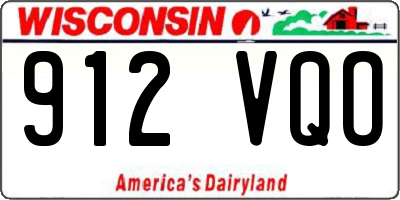 WI license plate 912VQO