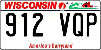WI license plate 912VQP
