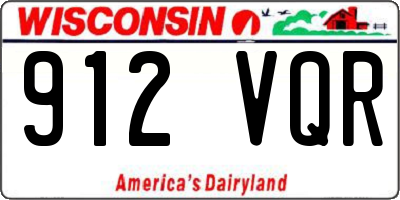 WI license plate 912VQR