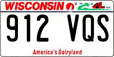 WI license plate 912VQS