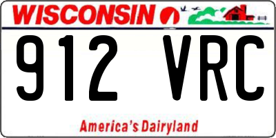 WI license plate 912VRC