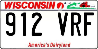 WI license plate 912VRF