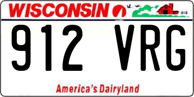 WI license plate 912VRG