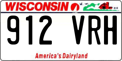 WI license plate 912VRH