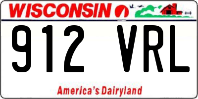WI license plate 912VRL