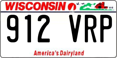 WI license plate 912VRP