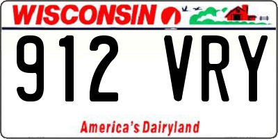 WI license plate 912VRY