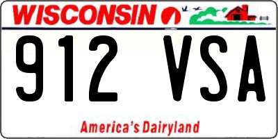WI license plate 912VSA