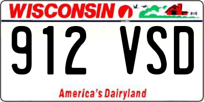 WI license plate 912VSD