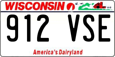 WI license plate 912VSE
