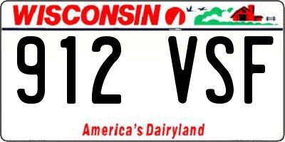 WI license plate 912VSF