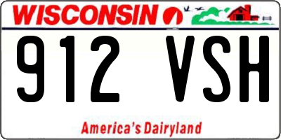 WI license plate 912VSH