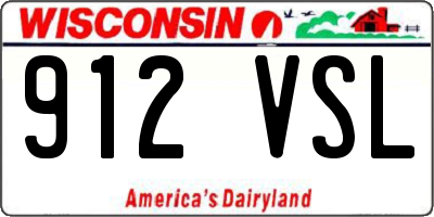 WI license plate 912VSL