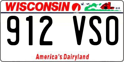 WI license plate 912VSO