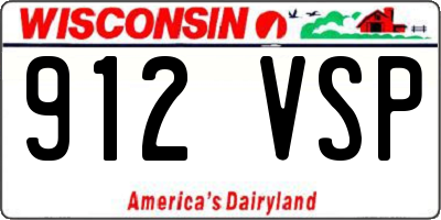 WI license plate 912VSP