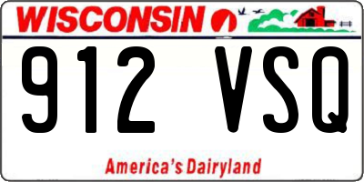 WI license plate 912VSQ