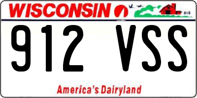 WI license plate 912VSS