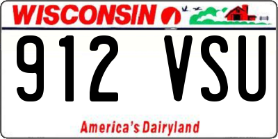 WI license plate 912VSU