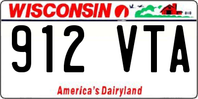 WI license plate 912VTA