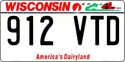 WI license plate 912VTD