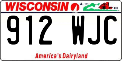WI license plate 912WJC
