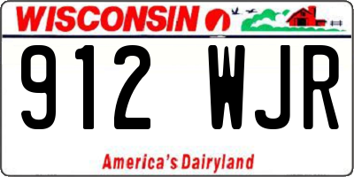 WI license plate 912WJR