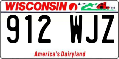 WI license plate 912WJZ