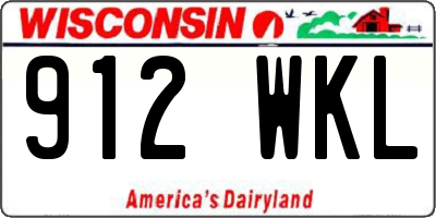 WI license plate 912WKL