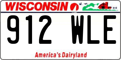 WI license plate 912WLE