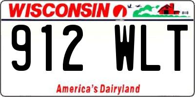 WI license plate 912WLT