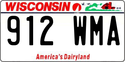 WI license plate 912WMA