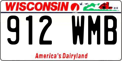 WI license plate 912WMB