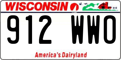 WI license plate 912WWO