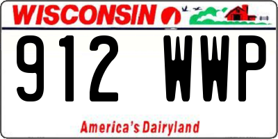 WI license plate 912WWP